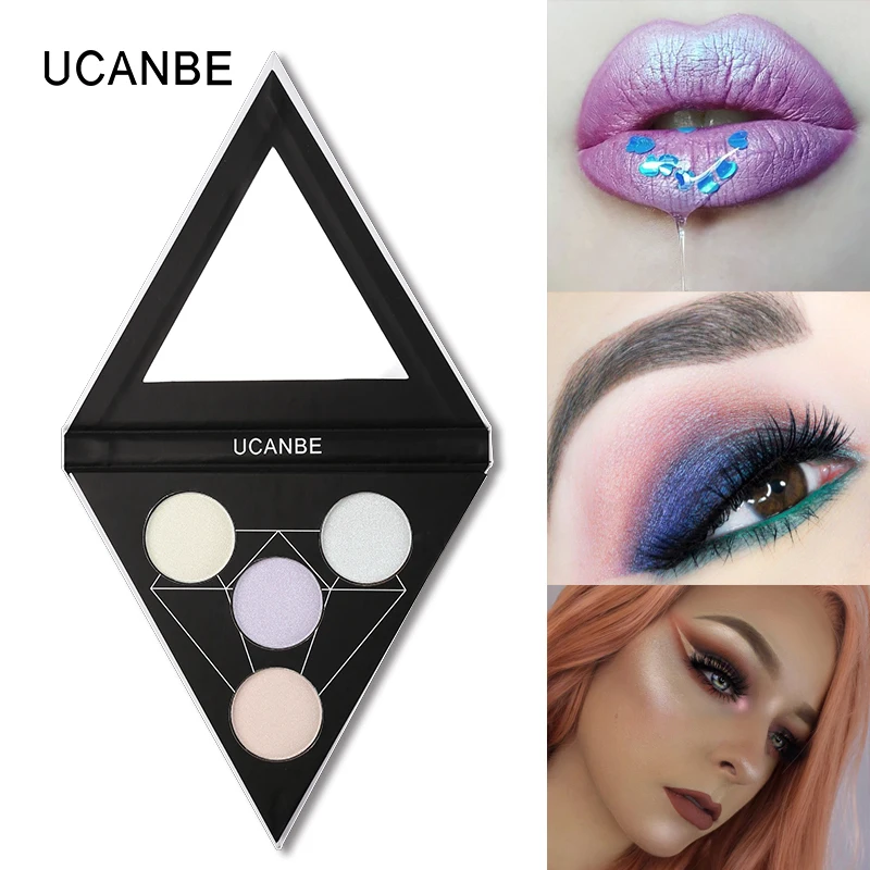 

UCANBE Pro Primastic Glow Kit Highlighter Powder Makeup Aurora Highlight Palette Brightening Face Bronzer Shimmer Eyeshadow Soft