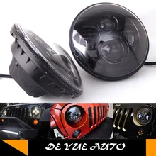 Для Jeep wrangler 75 Вт высокий низкий пучок 6000 К светодиодный " фара с Emark доказать 7 дюймов налобный фонарь для Defender самурая Hummer