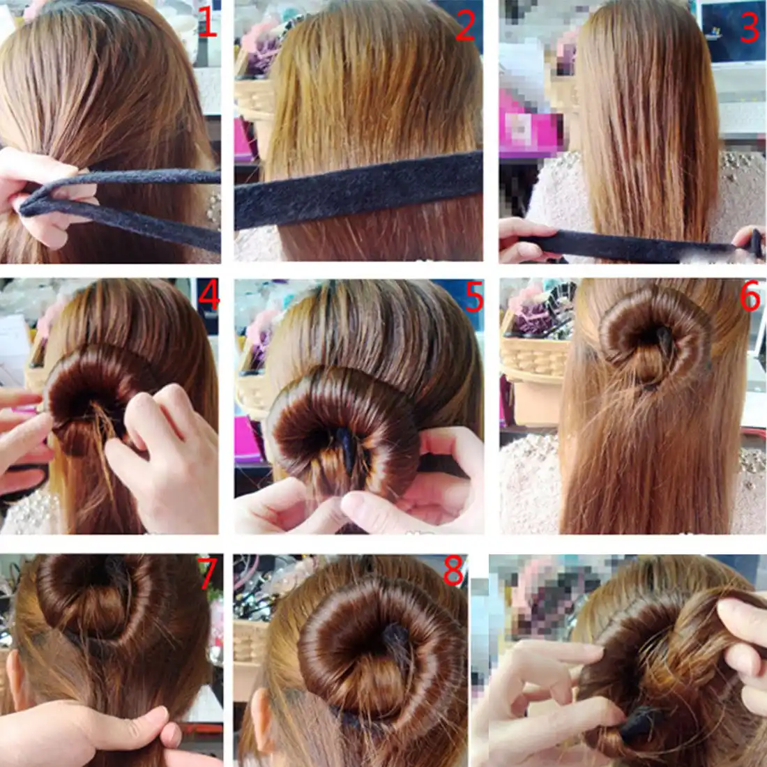Diy Magic Wig Headband Hair Styling Multi Functional Strips Girls