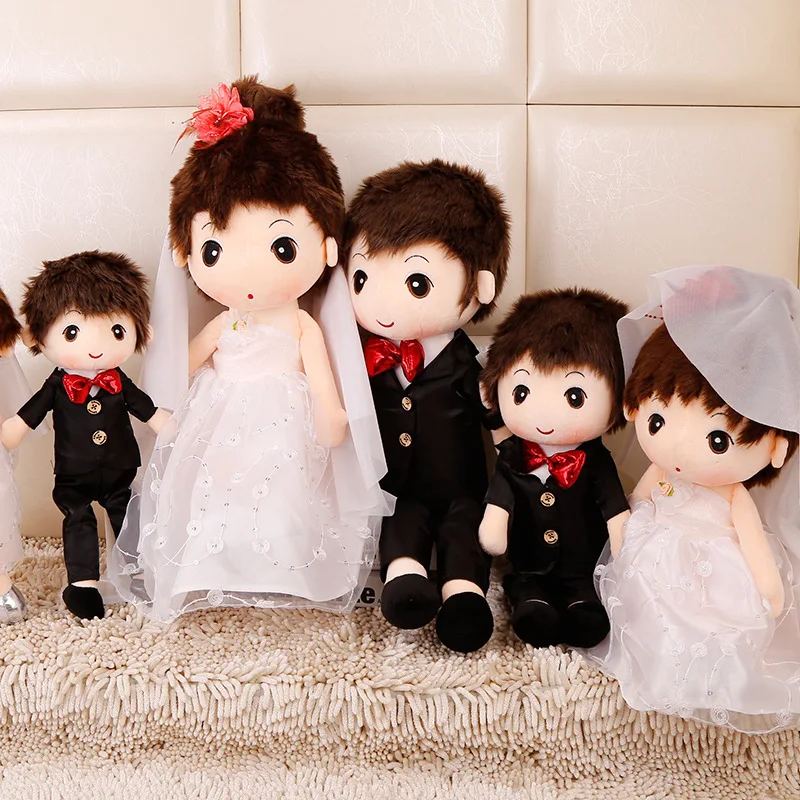 

Adult Couple Doll Cute Baby Soft Plush Toys For Children Wedding Engagement Mate Stuffed Plush Baby Toys For Infants