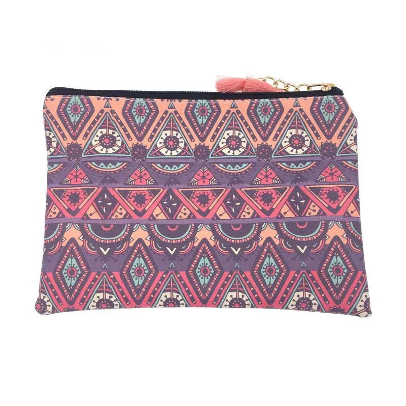 KANDRA Waterproof Tribal Tassel Makeup Bag Travel Zipper Pouch Cosmetic Bag Boho Clutch Purse Native Southwest Style Women Gift KANDRA Waterproof Tribal Tassel Makeup Bag Travel Zipper Pouch Cosmetic Bag Boho Clutch Purse Native Southwest Style Women Gift