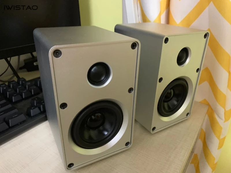 IWISTAO HIFI 2 сторонний 3 дюймовый динамик цельноалюминиевая 1 пара книжная полка