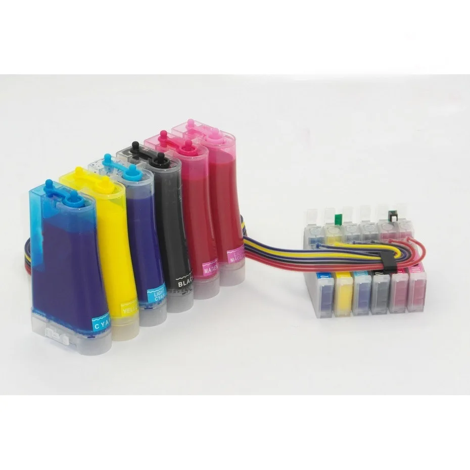 

For epson T0811-T0816 with pigment ink CISS Continuous Ink Supply System for EPSON Stylus RX615/R295
