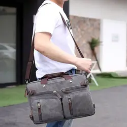 AUAU-Kvky мужские сумки холщовые плечевые сумки через плечо сумки-мессенджеры однотонные высокой емкости мужские повседневные дорожные сумки
