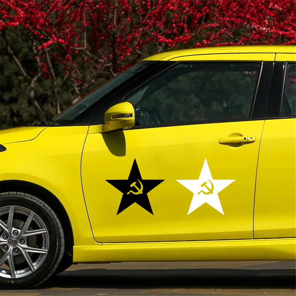 USSR Star Creative Car-Styling Fashion Stickers Decals Motorcycle Car Sticker Reflective Wall Car Accessories Sticker 10cm9 (11)