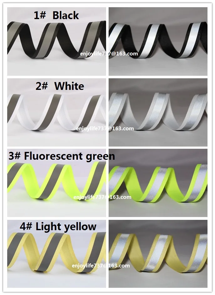 3/"(2 см) Широкий 50 ярдов длинный рулон специальная Светоотражающая тканевая лента(флуоресцентный зеленый, белый, черный, желтый, золотой, орангей