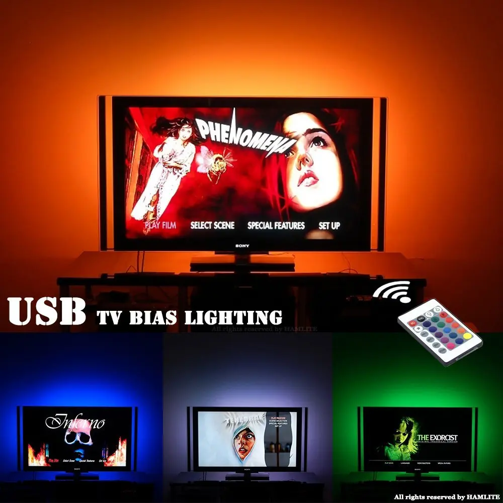 BEIYUN DC 5 в USB Светодиодная лента 5050 водонепроницаемый RGB светодиодный светильник