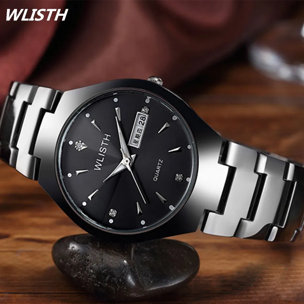 WLISTH Watches Men Top Brand Full Stainless Steel Japan Movement Quartz