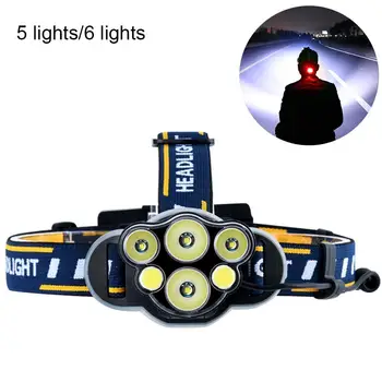 

8000 LM T6+XPE+COB Headlight USB Rechargeable 8 Modes LED Camping Lamp Headlamp Flashlight Forehead for Hunting Climbing
