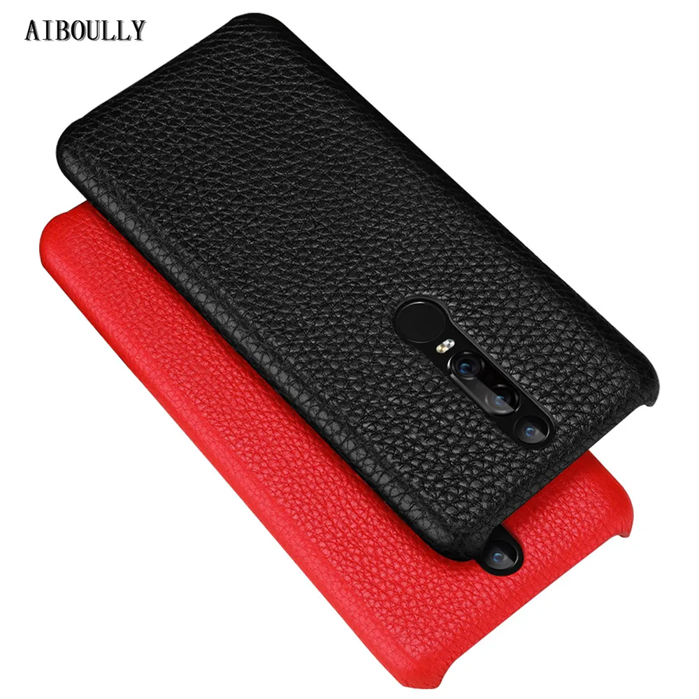 

Luxury Lychee Pattern Genuine Leather Phone Cases For Huawei Mate RS Porsche Design Dual SIM 6GB 256GB 512GB NEO-AL00 6" Cases