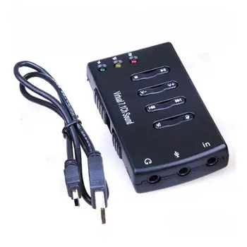 

USB Sound Card Audio Adapter Sienoc USB 2.0 Virtual 7.1 Channel Xear 3D External for Windows XP 7 8 10 Linux Vista Mac OS