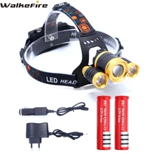 10000LM фар 3 светодиодный XM-L T6 фары приближающий высоко Мощность противотуманных фар+ 2*18650 Батарея+ AC Зарядное устройство+ Автомобильное Зарядное устройство