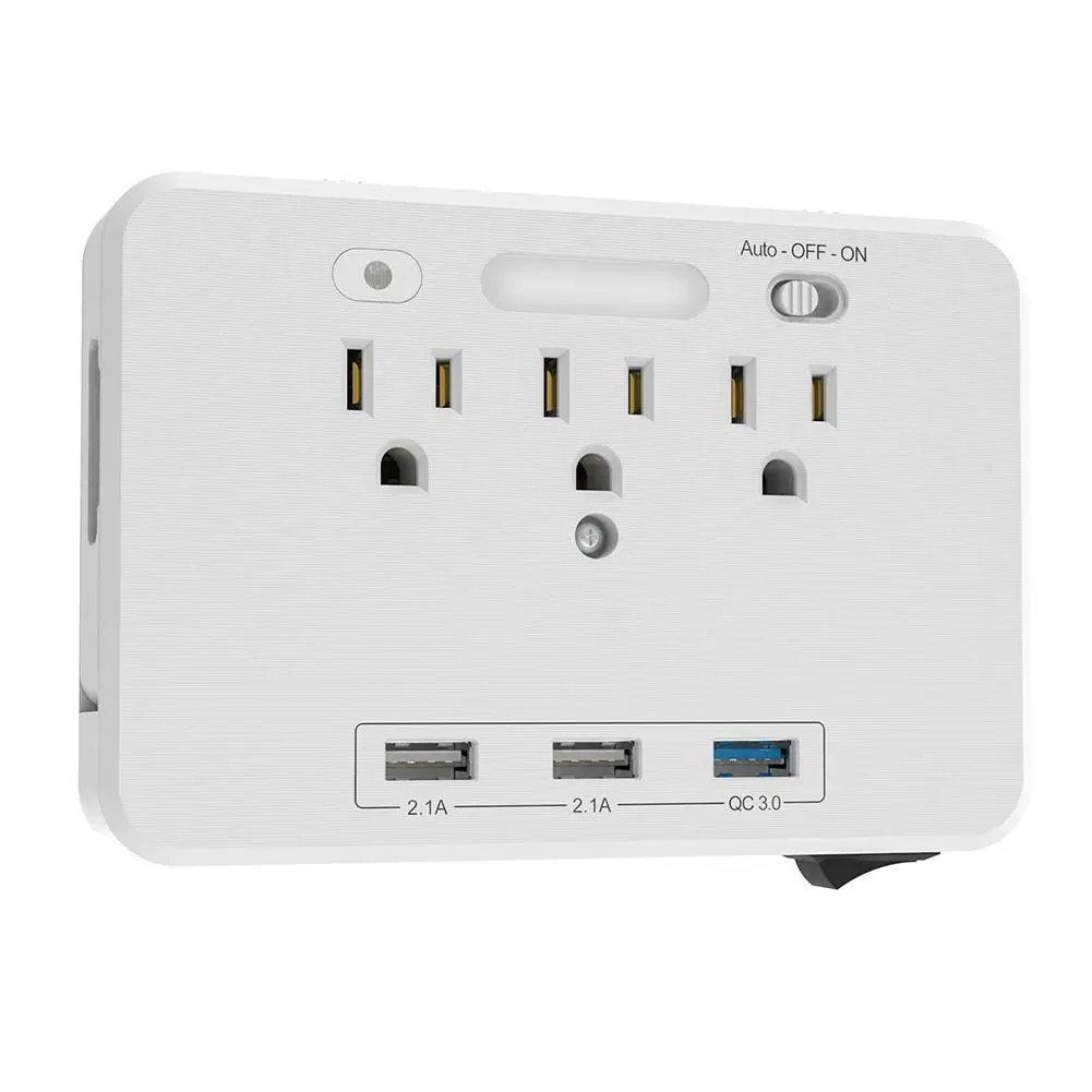 

New Quick Charger 3.0 Wall Charger LED Light Sensor Wall Chager Universal Travel Charger Adapter For Phone iPad (US Plug)