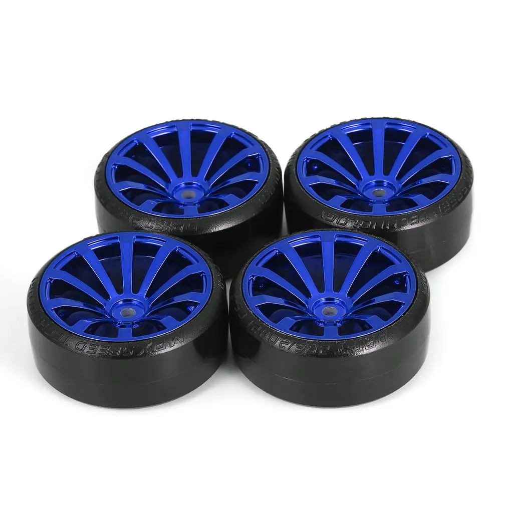 

4Pcs 1/10 RC Drift Car Tire Wheel Rim Hard Wheel Tyre for Traxxas HSP Tamiya HPI Kyosho On-road Drifting Car RC Hobby Parts Toy