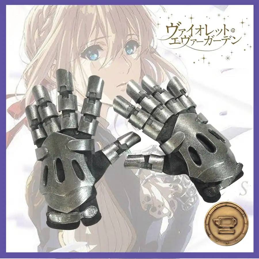 Violet Evergarden Cosplay Props Accessory Hand Gauntlet Knuckles Gloves Anime Costume Accessories Aliexpress