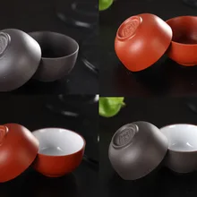 5 штук чайный набор из Чжу грязи чашки чая ПУ-эр чашки чая рот чашка 35 мл фиолетовый глина Кунг фу чашка