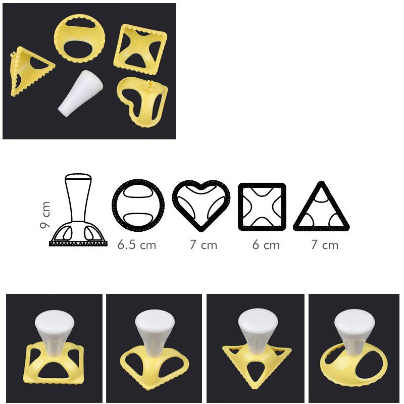 4 шт./компл. Пластик формы для пельменей 4 формы клецки Пресс инструмент китайский jiaozi Кухня инструмент Пособия по кулинарии печенья Форма для пельменей