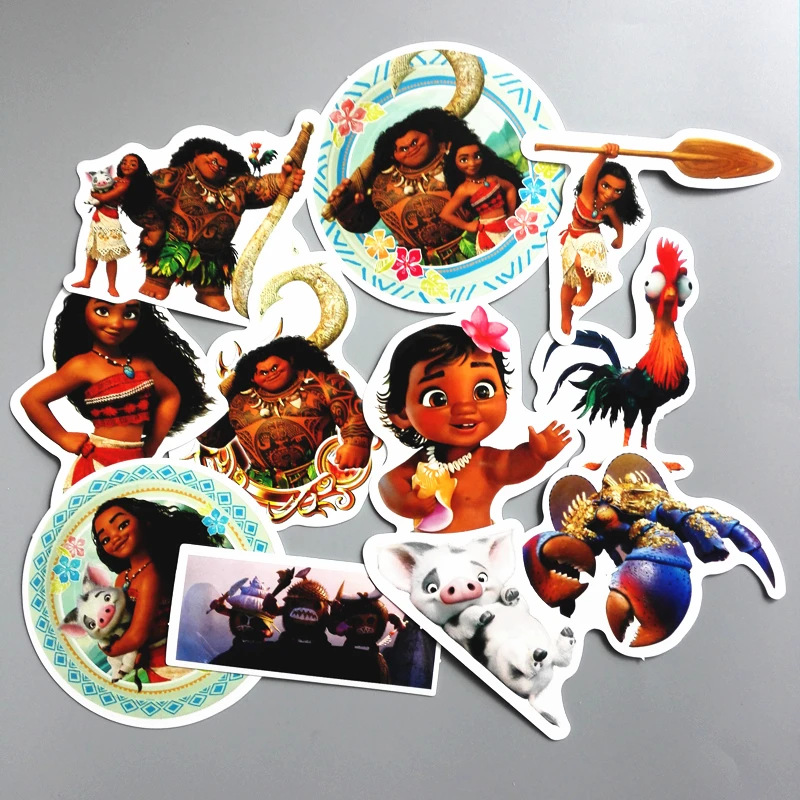 11 шт./лот Moana Maui Waialik Heihei стикер для автомобильного ноутбука велосипеда рюкзак