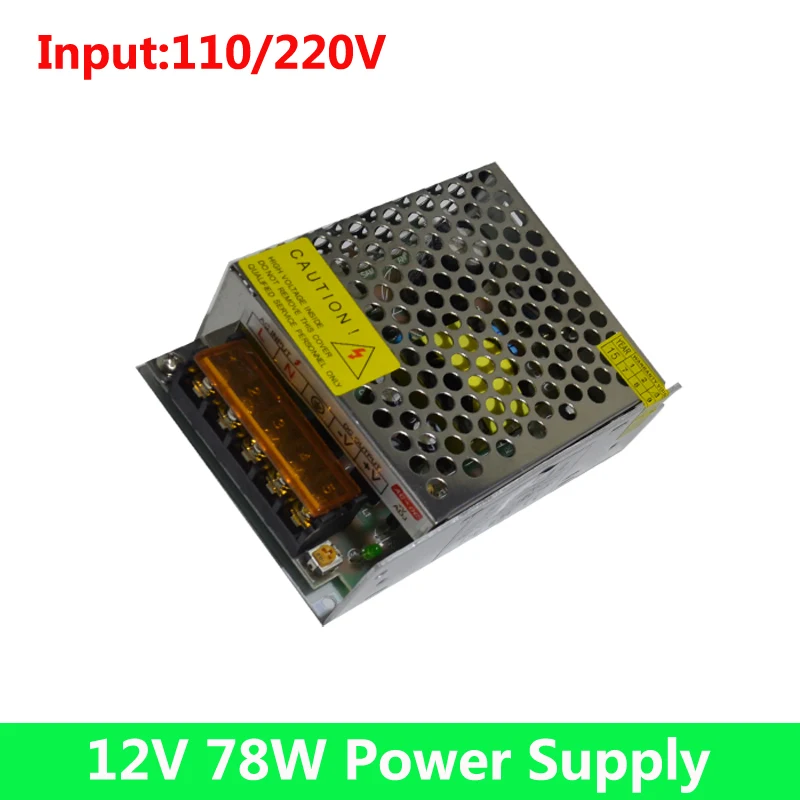 Выход DC12V источник питания 78 Вт 6500ма для RGB светодиодной ленты 3528 5050 трансформатор