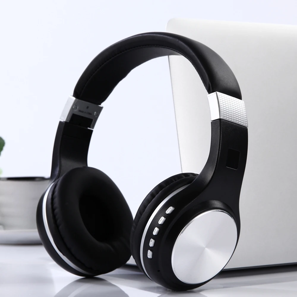 На ухо Bluetooth гарнитура складные наушники Беспроводные с картой плеер 3 5 мм AUX