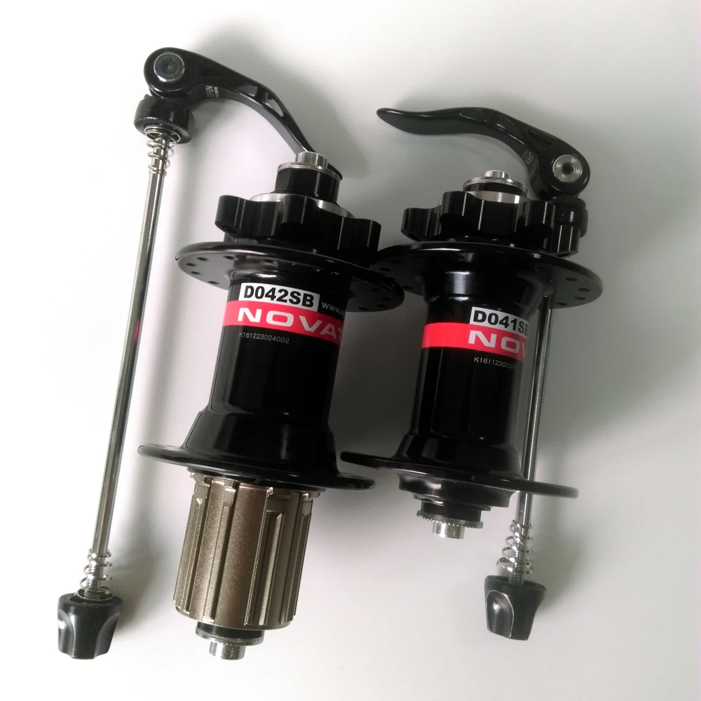 baratas Novatec D041SB D042SB MTB Freio a Disco Dianteiro Traseiro Da Bicicleta Hub 4 Rolamento Selado 28 32 36 Buracos 28 h 32 h 36 h Hubs de Bicicleta Preto Vermelho
