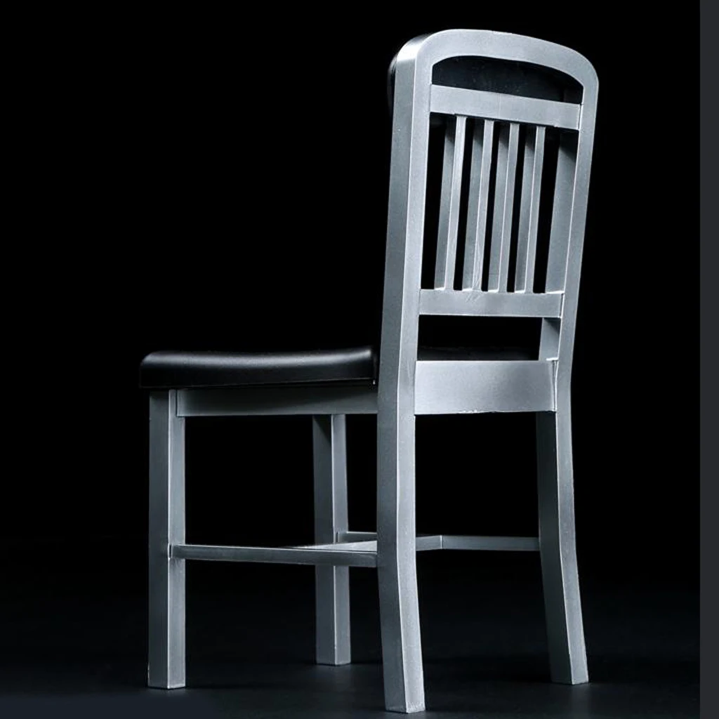 1//6 Plastic Metallic Color Chair Model for 12/'/' Action Figure Red