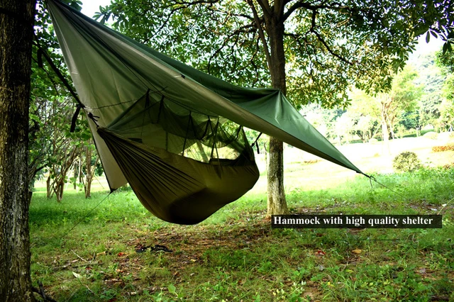 ARICXI Military tree camping shelter Hammock Tent With Anti Mosquito Net Mesh Portable For Outdoor sport