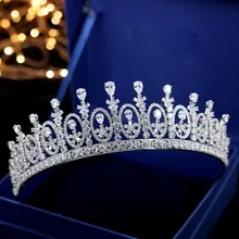 SLBRIDAL Luxury Classic Top AAA Cubic Zirconia Wedding Tiara Headband CZ Bridal Queen Princess Pageant Royal Crown Women Jewelry luxury classic cz cubic zirconia wedding bridal tiara crown diadem women hair jewelry accessories s17802