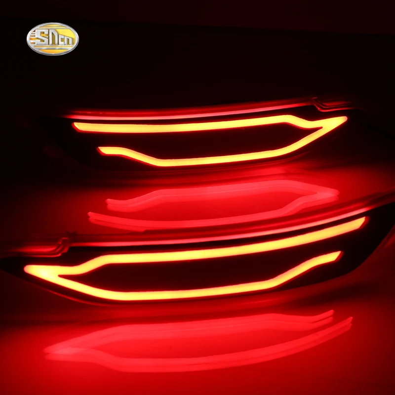 

SNCN LED Rear bumper reflector lamp for Hyundai Tucson 2015 2016 2017 rear fog lamp Braking lamp driving light