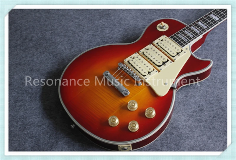 

Wholesale CS Cherry Sunburst Suneye LP Standard Electric Guitar Three Pickups Mahogany Guitar Body For Sale