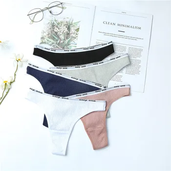 

Women's Cotton G-String Thong Panties String Underwear Women Briefs Sexy Lingerie Pants Intimate Ladies Letter pink panties