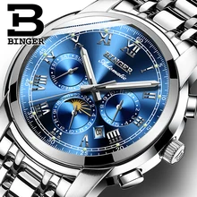 Switzerland Automatic Mechanical Watch Men Binger Luxury Brand Mens Watches Sapphire Wristwatches Waterproof relogio masculino 5