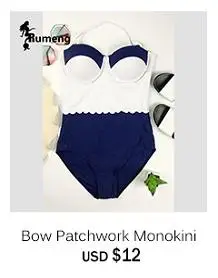 Bow Patchwork Monokini 12-R216
