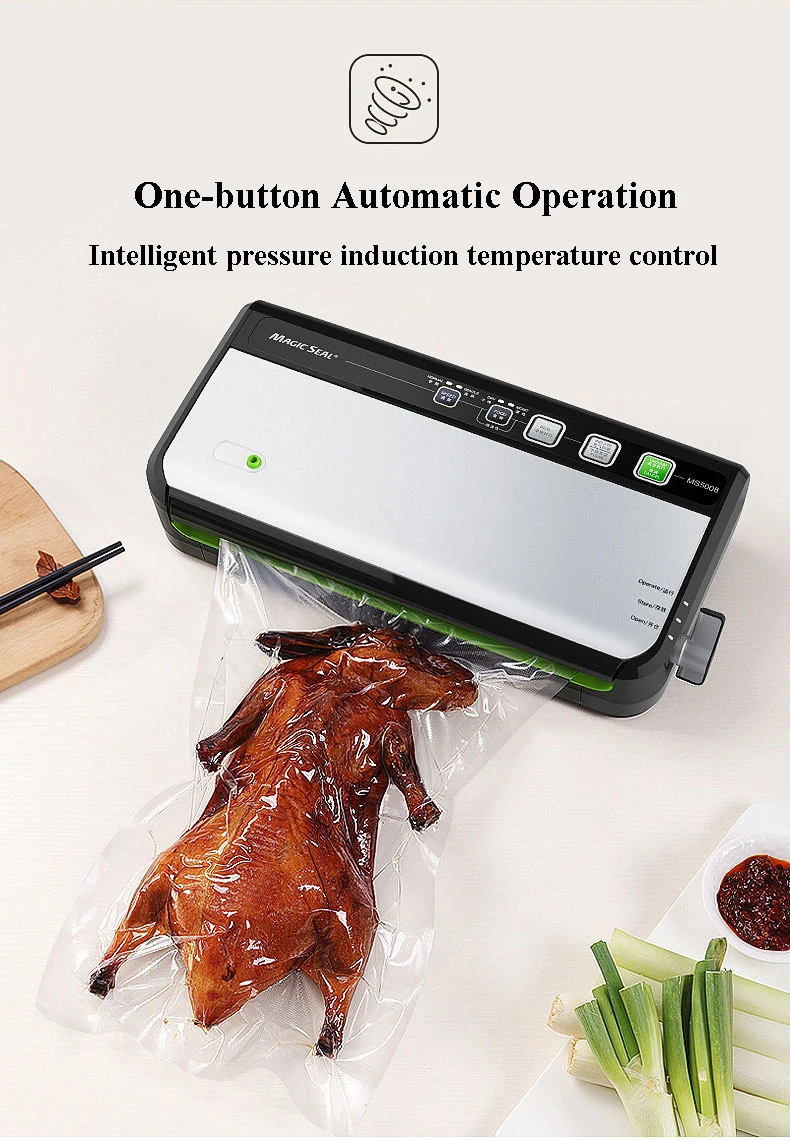 

Fully Automatic Pumping Inflatable Sealing Machine Home Commercial Baler Vacuum Packaging Machine Small MS5008 Sealer