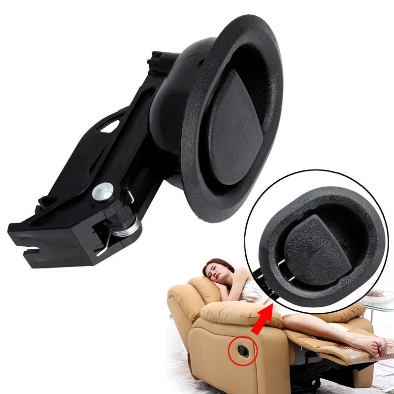 New 1pc Black Plastic Couch Release Lever Replacement Oval Sofa Chair Recliner Release Pull Handle Cable Funiture Accessories