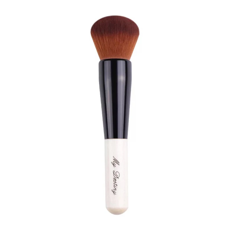 1pcs Powder Makeup Brush Wood Handle Dense Soft Round Bristle Full Coverage Face Powder Brushes