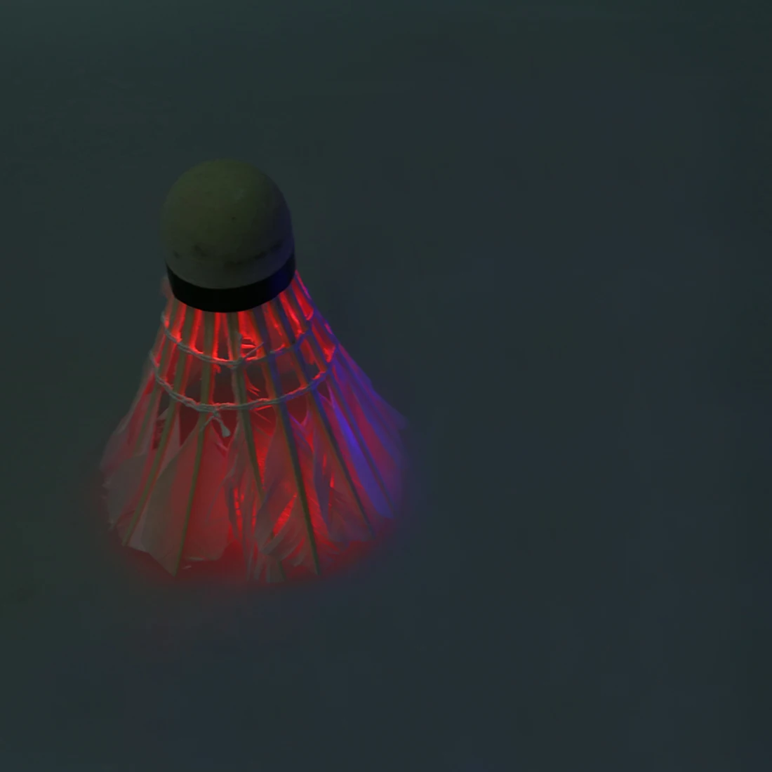 5 * Dark Night LED Badminton Shuttlecock Birdies iluminación rojo