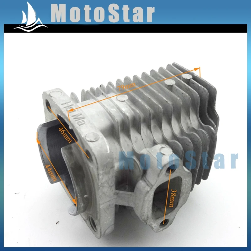 2 Stroke 49cc Minimoto 44mm Cylinder Head For Engine Parts ...