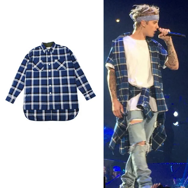 Tartan kleidung mens shirts mode 2017 