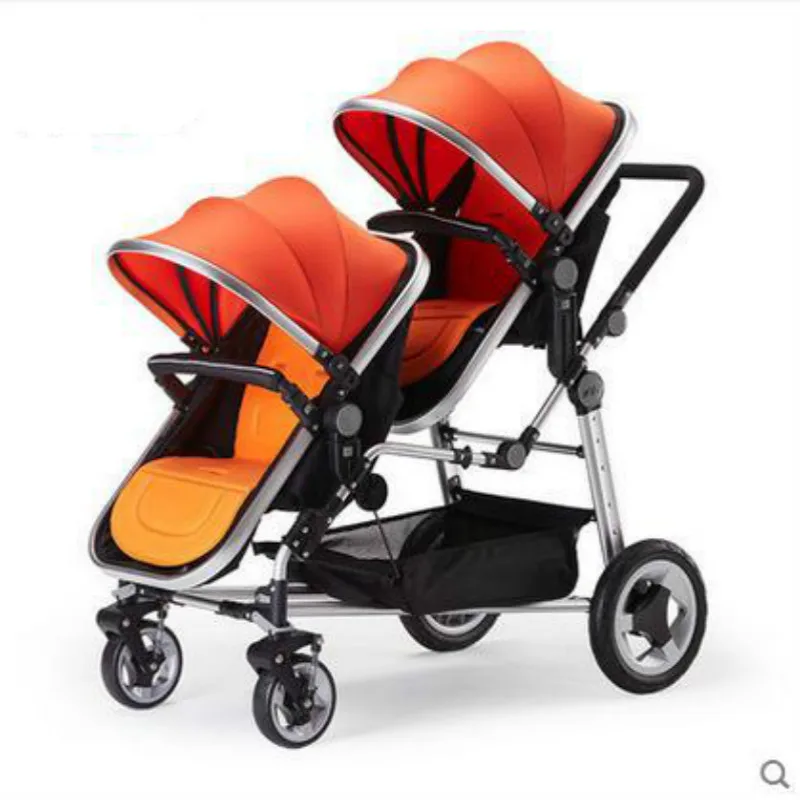 

High-grade twin stroller stroller high landscape can sit reclining stroller two baby stroller newborn twins