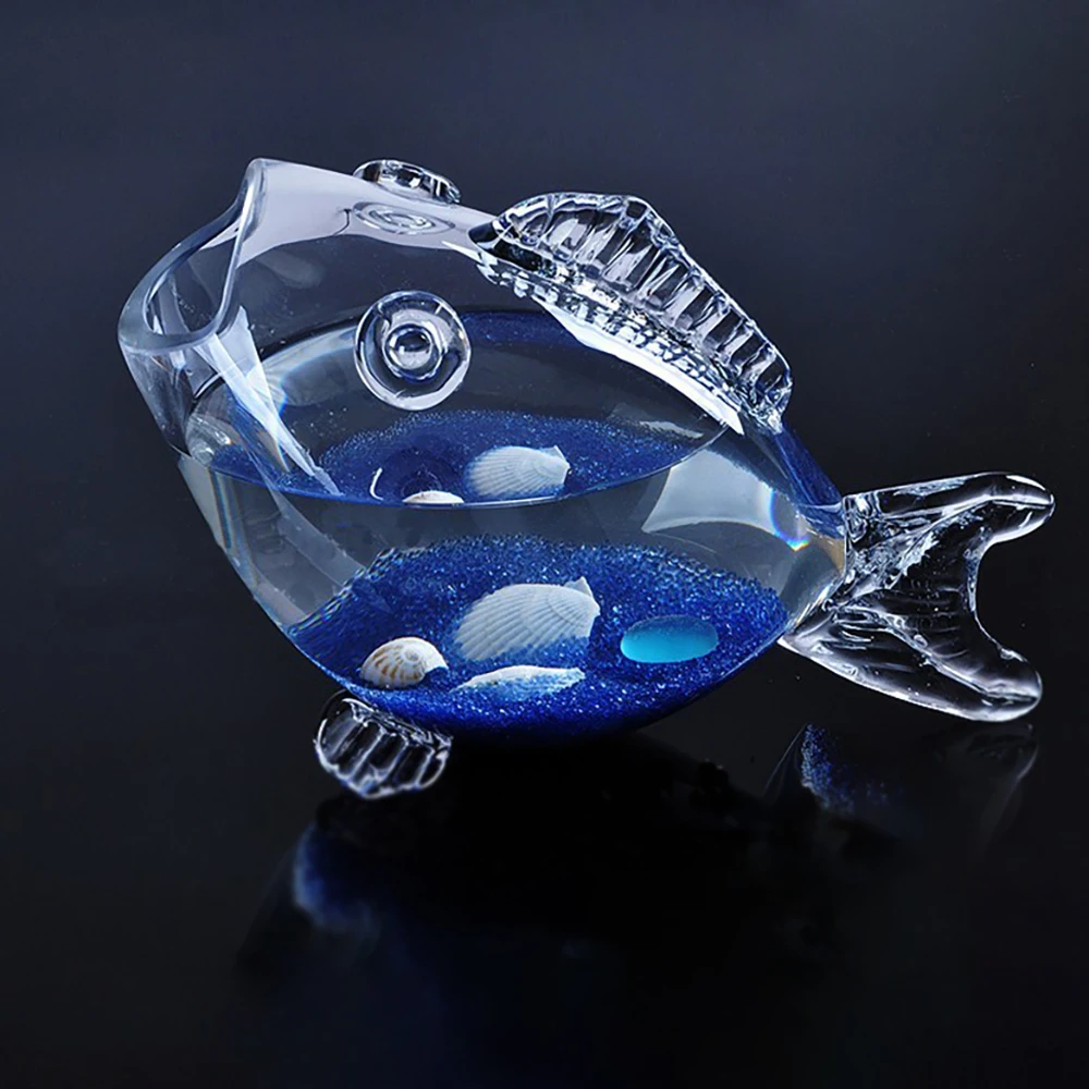 Прозрачный стеклянный аквариумный аквариум в форме рыбки, стеклянный аквариум для дома, гостиной, офиса, украшения для рукоделия