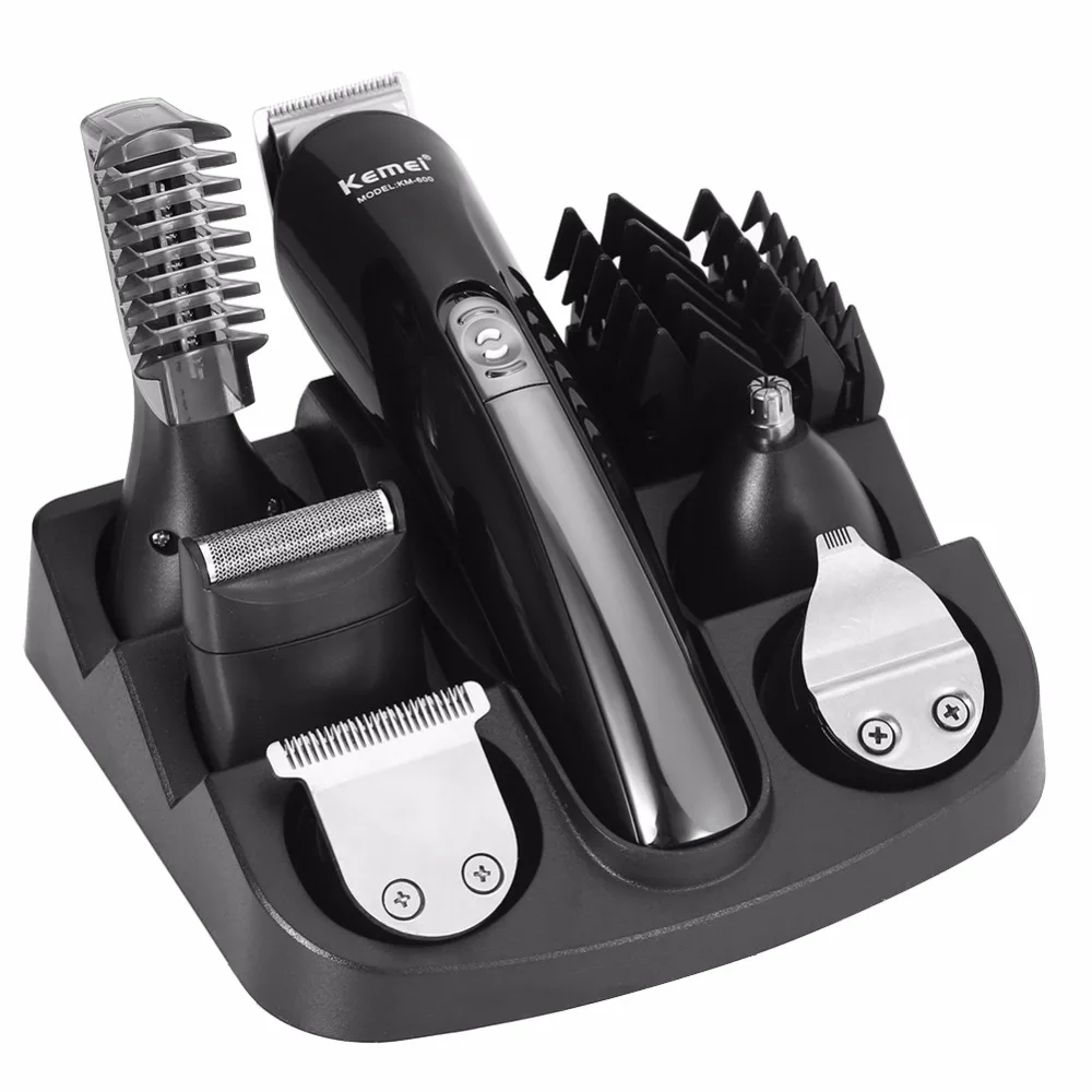 

Kemei 6 In 1 Rechargeable Hair Trimmer Hair Clipper Shaver Sets Electric Shaver Shaving Razor Beard Trimmer Hair Cutting Machine