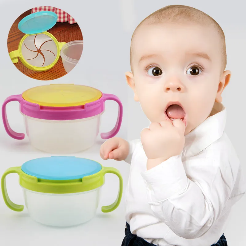High Quality Baby Snack Bowl Food Container Feeding Infants Kid Spill