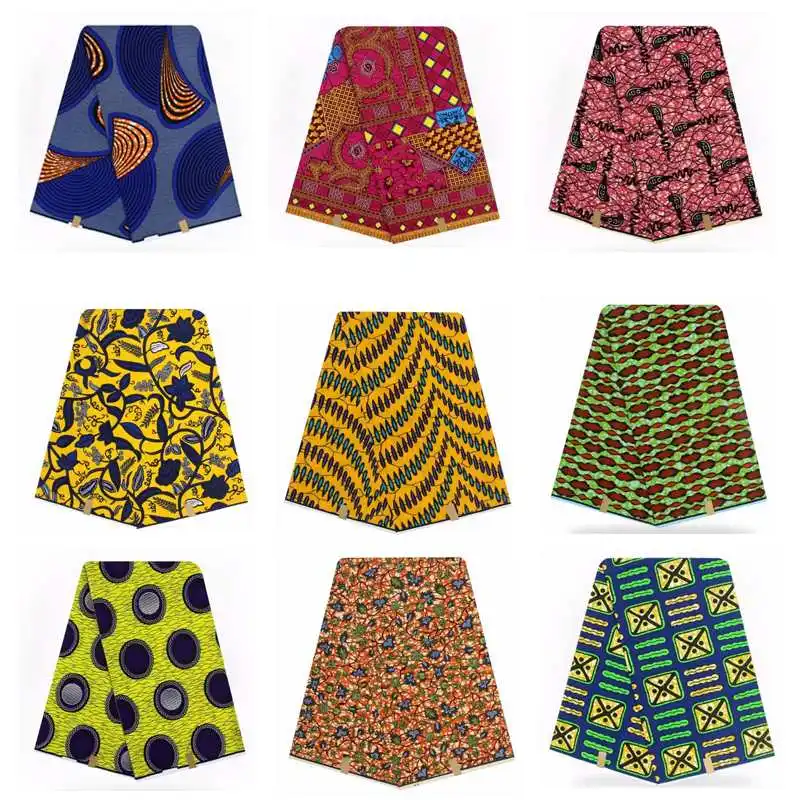 Африканский Анкара Воск Принт ткань хлопок воск большой запас Высокое качество 6 ярдов/партия для платья