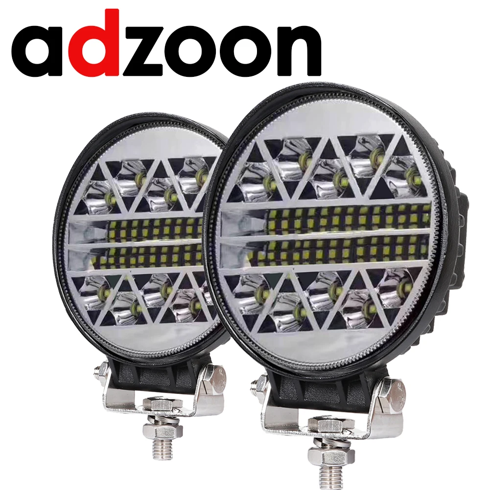 ADZOON 126w 4-дюймовый автомобильный рабочий свет 10 30V 4WD 12v для внедорожных грузовиков