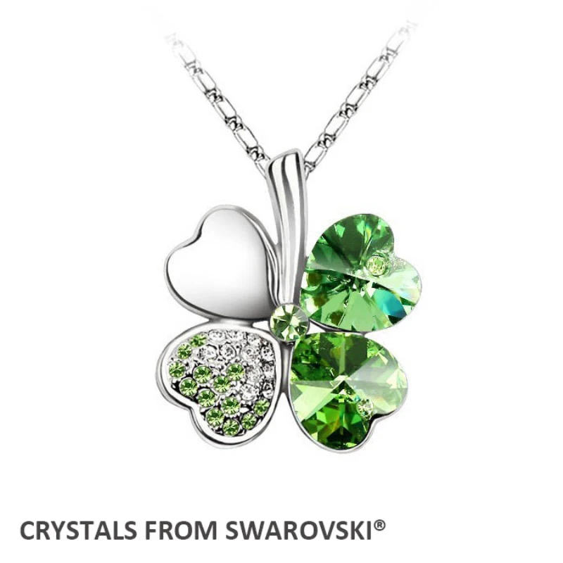 2019 летнее Стильное классическое ожерелье клевера с кристаллами от Swarovski