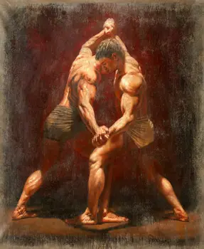 

Peter Paul Rubens Hercules as Heroic Virtue Overcoming Disco # hand painted #Original Oil painting on Canvas #free shipping