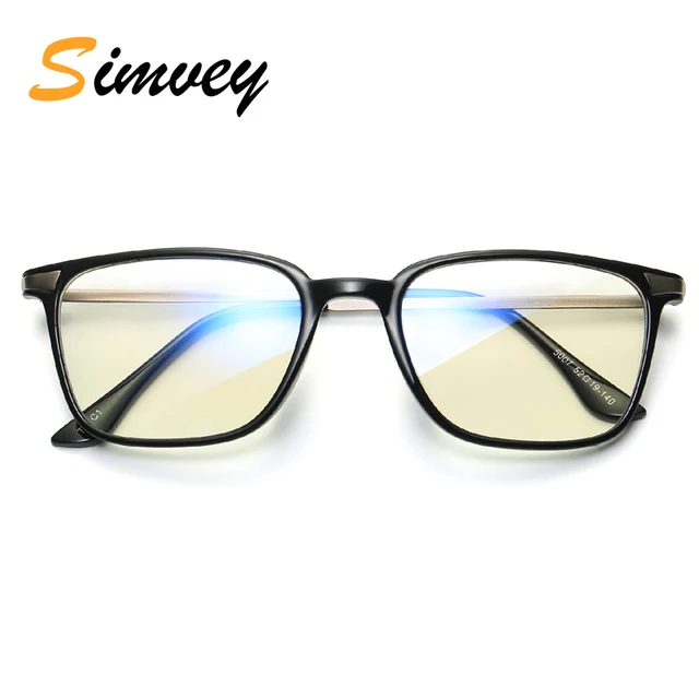Cheap Simvey Fashion Vintage Blue Light Blocking Glasses Unbreakable TR90 Computer Gaming Radiation Protection Glasses for Wmen Men