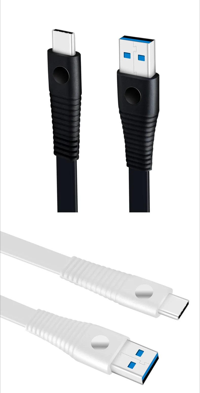 Thbelieve USB To USBC Magnetic Cable 1M Flat USB Type C To USB 3.0 Charge Data Transmission Cords For Xiaomi USB-C For Huawei (2)