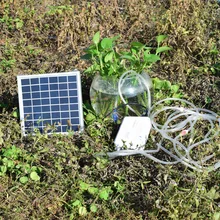 min solar panel power fish tank Oxygen Pump for aquarium Water Aerator Oxygenator 12v  Air stone Pond Aerator accessories air